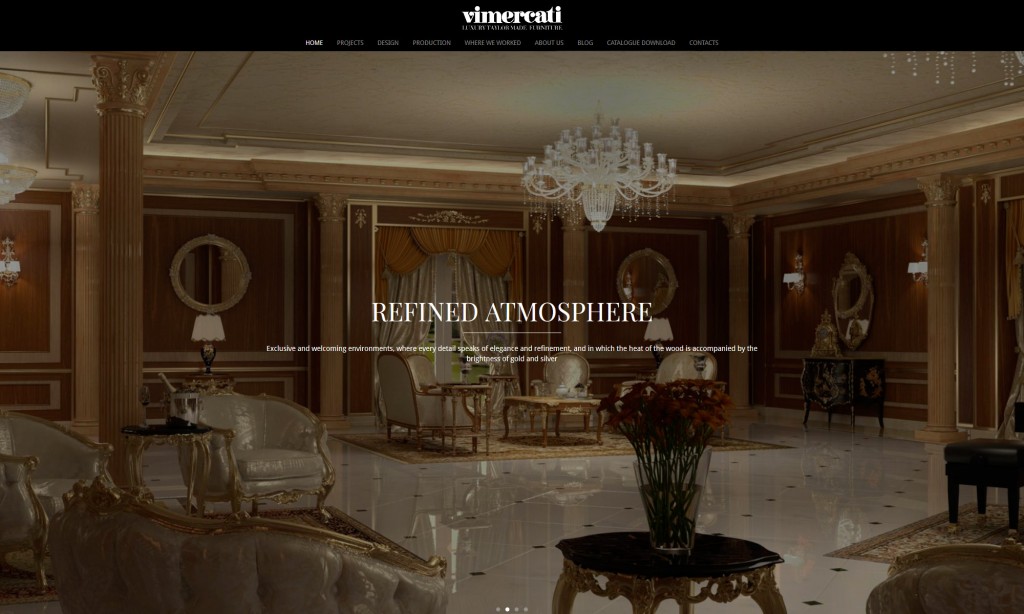 Contract furniture design of classic luxury Villa Montecarlo