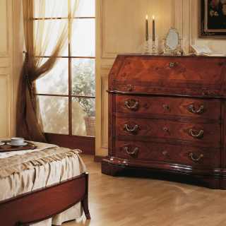 Walnut trumeau, 700 lombardo collection of luxury classic furniture, handmade in Italy