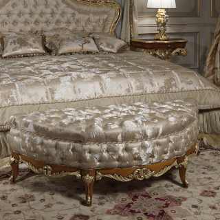 Baroque bench, luxury classic furnishing collection for the night area