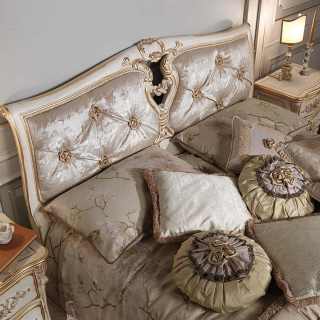 Classic bed Luigi XVI style, handmade in Italy