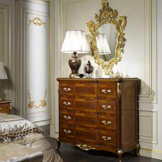 Classic chest of drawers Louis XV France, inlaid