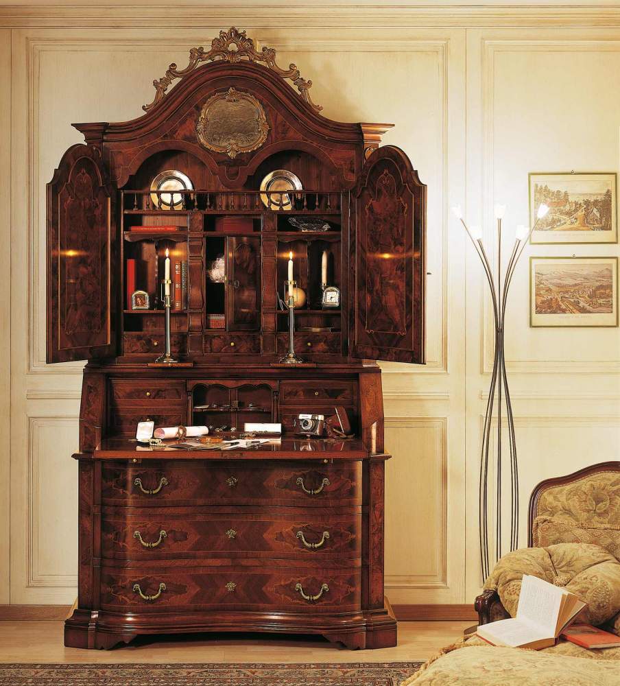 Collection des meubles classiques XVIIIe siècle Lombardo, bureai avec table d'écriture
