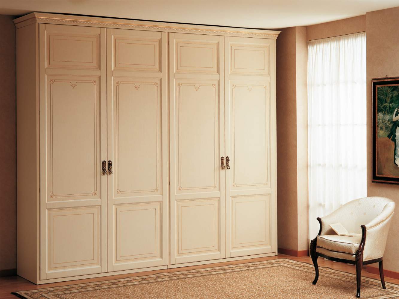 Classic wardrobe with two two doors elements