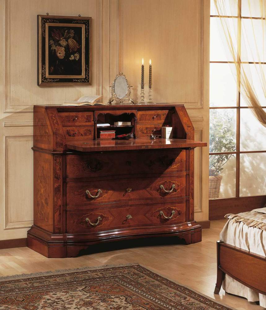 Collection of classic furniture 18th century lombardo, trumeau in walnut wood