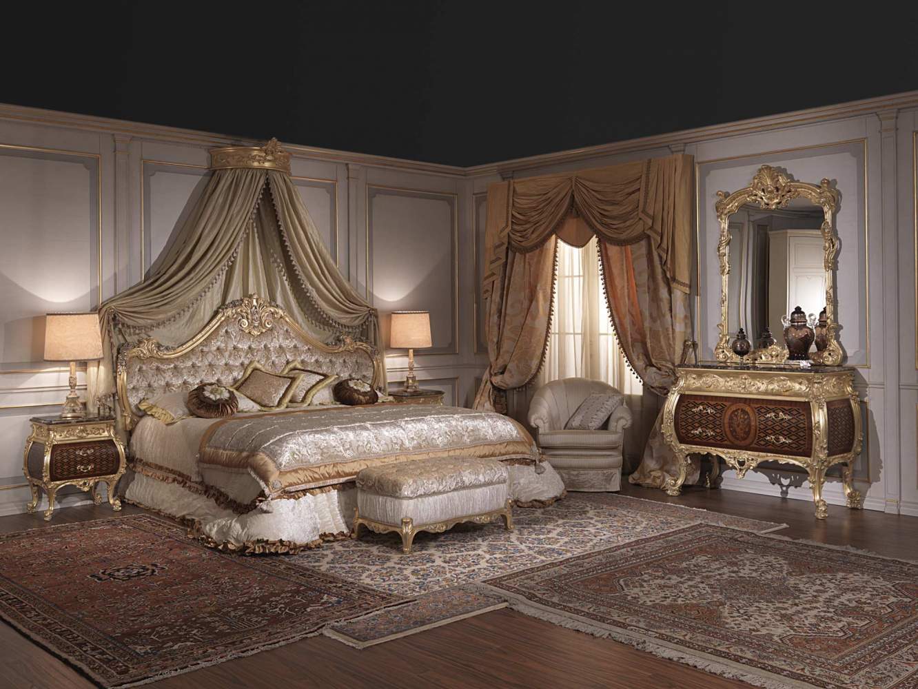 furniture for luxury bedroom Emperador Gold art. 397-931
