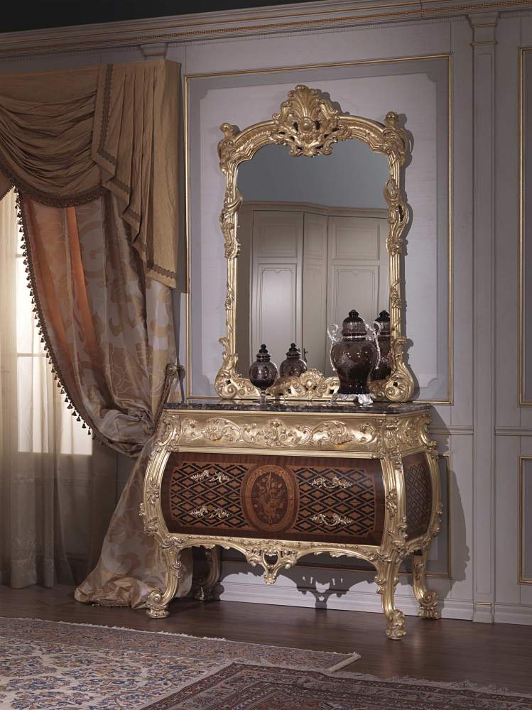 Luxury chest of drawers Emperador Gold art. 397-931