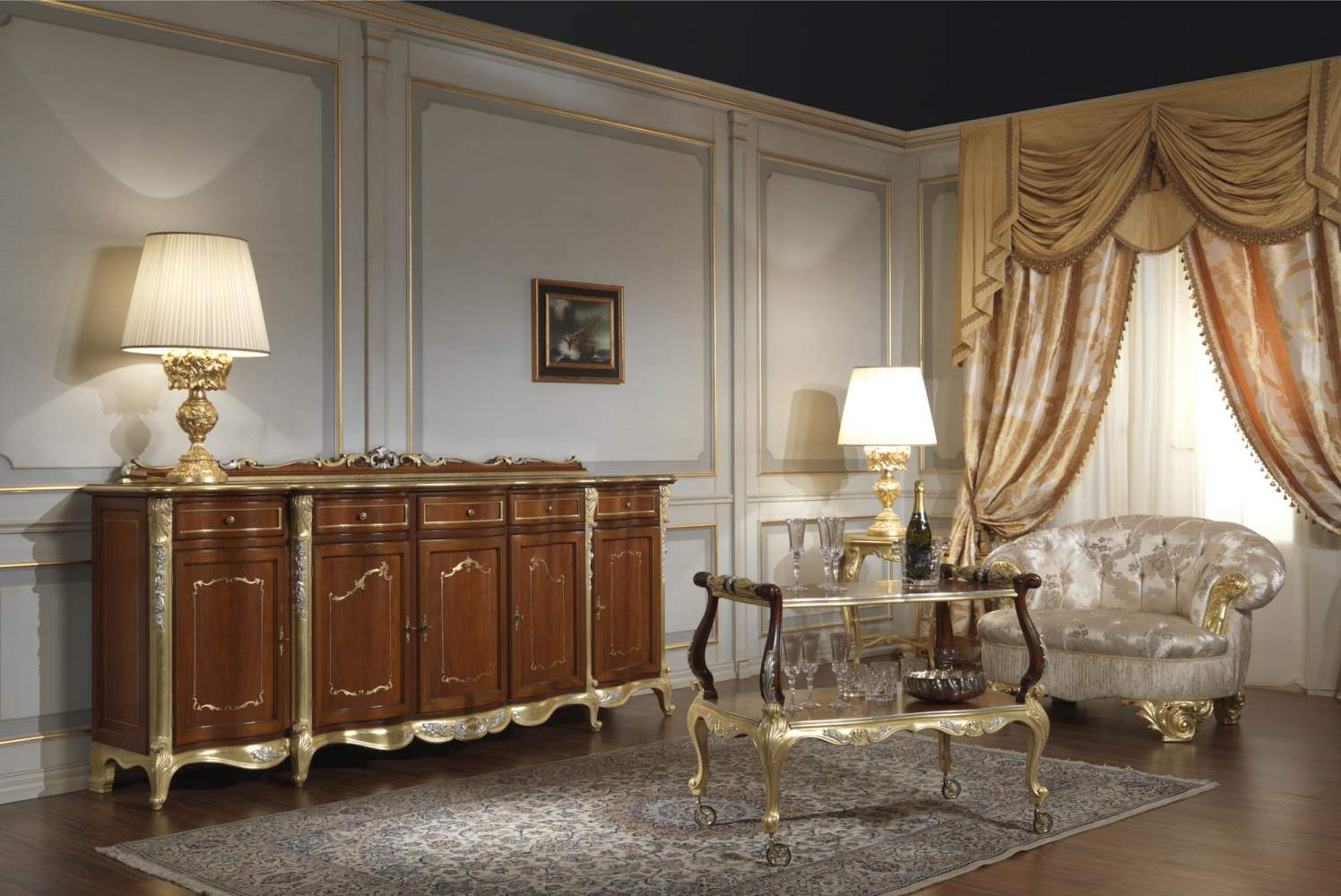 Room furniture in classic style Luigi XV